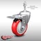 Service Caster 4 Inch SS Red Polyurethane 3/8 Inch Threaded Stem Caster with Total Lock Brake SCC-SSTSTTL20S414-PPUB-RED-381615 - alternate 4
